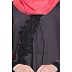 Umbrella abaya with embroidery patchwork- Grey
